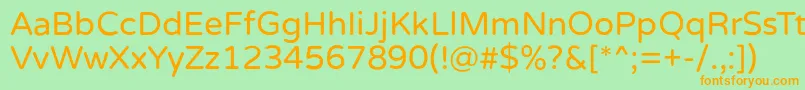 VarelaroundRegular Font – Orange Fonts on Green Background