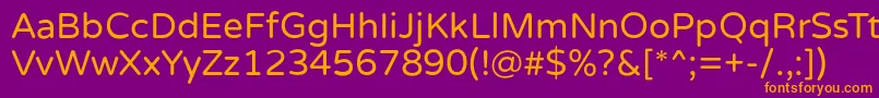 VarelaroundRegular Font – Orange Fonts on Purple Background