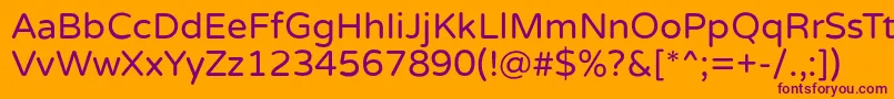 VarelaroundRegular Font – Purple Fonts on Orange Background