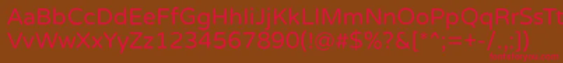 VarelaroundRegular Font – Red Fonts on Brown Background