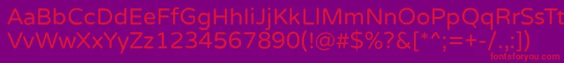 fuente VarelaroundRegular – Fuentes Rojas Sobre Fondo Morado