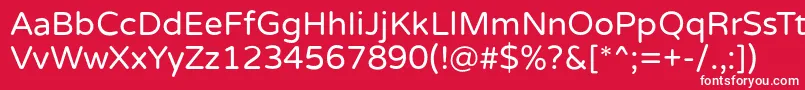 フォントVarelaroundRegular – 赤い背景に白い文字