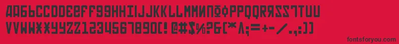 Soviet2 Font – Black Fonts on Red Background