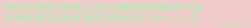 Soviet2 Font – Green Fonts on Pink Background