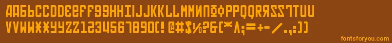Weitere Informationen zur Soviet2-Schriftart Soviet2-Schriftart – Orangefarbene Schriften auf braunem Hintergrund