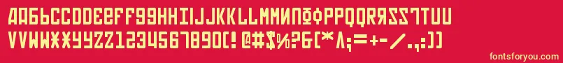 Soviet2 Font – Yellow Fonts on Red Background