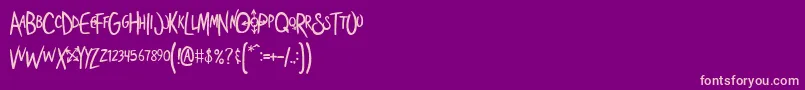 Shoestore Font – Pink Fonts on Purple Background