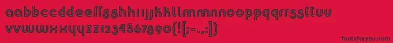 フォントK22Plural – 赤い背景に黒い文字