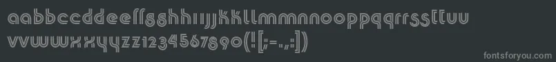 フォントK22Plural – 黒い背景に灰色の文字