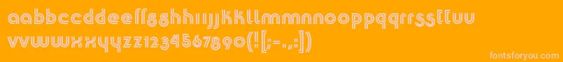 フォントK22Plural – オレンジの背景にピンクのフォント