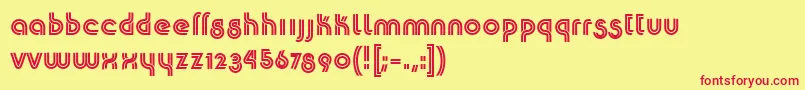K22Plural Font – Red Fonts on Yellow Background