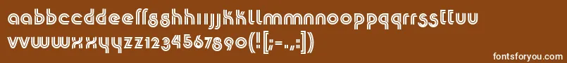 フォントK22Plural – 茶色の背景に白い文字