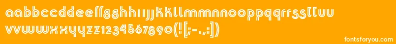 フォントK22Plural – オレンジの背景に白い文字