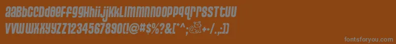 PussycatSassy Font – Gray Fonts on Brown Background