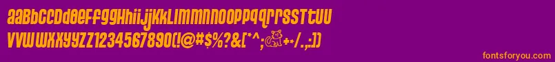 PussycatSassy Font – Orange Fonts on Purple Background