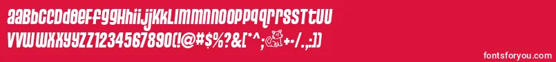 PussycatSassy Font – White Fonts on Red Background