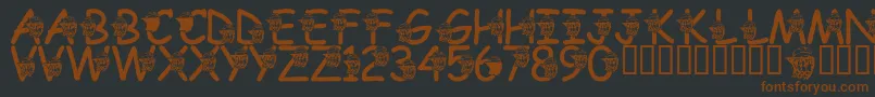 LmsSwoosh Font – Brown Fonts on Black Background