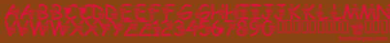LmsSwoosh Font – Red Fonts on Brown Background