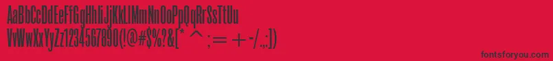 RoswellthreeitcTt Font – Black Fonts on Red Background