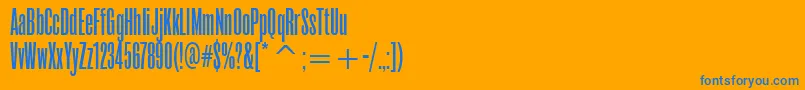 Подробнее о шрифте RoswellthreeitcTt Шрифт RoswellthreeitcTt – синие шрифты на оранжевом фоне