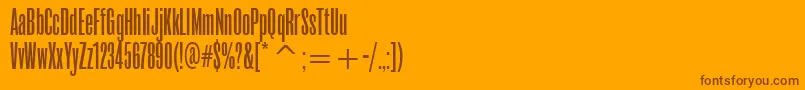 Saiba mais sobre a fonte RoswellthreeitcTt Fonte RoswellthreeitcTt – fontes marrons em um fundo laranja