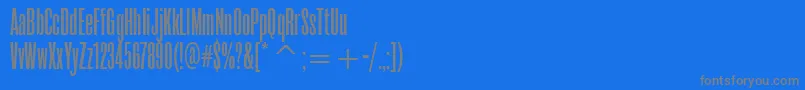 RoswellthreeitcTt-Schriftart – Graue Schriften auf blauem Hintergrund