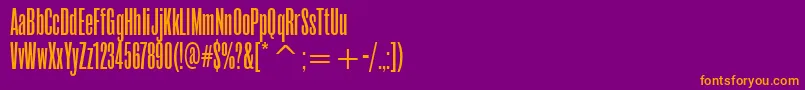 Więcej informacji o czcionce RoswellthreeitcTt Czcionka RoswellthreeitcTt – pomarańczowe czcionki na fioletowym tle