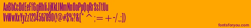 RoswellthreeitcTt Font – Purple Fonts on Orange Background