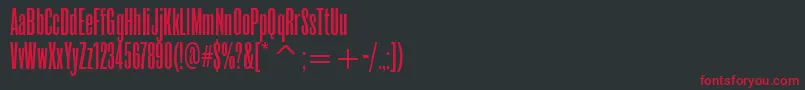 RoswellthreeitcTt Font – Red Fonts on Black Background