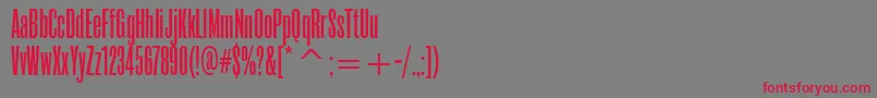 RoswellthreeitcTt Font – Red Fonts on Gray Background