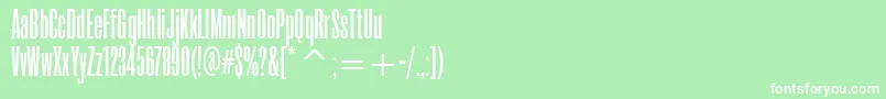 フォントRoswellthreeitcTt – 緑の背景に白い文字