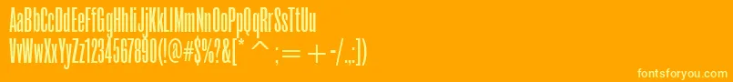 Подробнее о шрифте RoswellthreeitcTt Шрифт RoswellthreeitcTt – жёлтые шрифты на оранжевом фоне