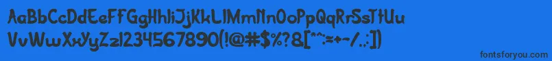 JazzSound Font – Black Fonts on Blue Background