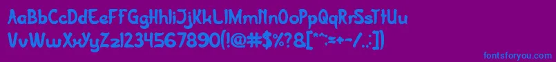 JazzSound Font – Blue Fonts on Purple Background