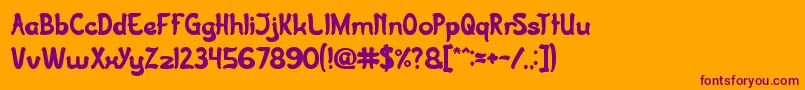 JazzSound Font – Purple Fonts on Orange Background