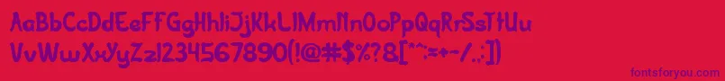 JazzSound Font – Purple Fonts on Red Background