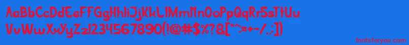 JazzSound Font – Red Fonts on Blue Background