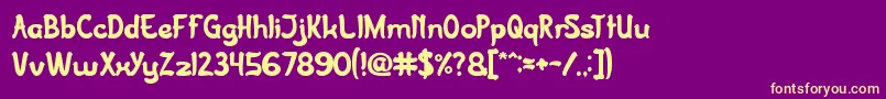 JazzSound Font – Yellow Fonts on Purple Background