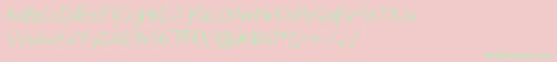 Iysjokewemade Font – Green Fonts on Pink Background