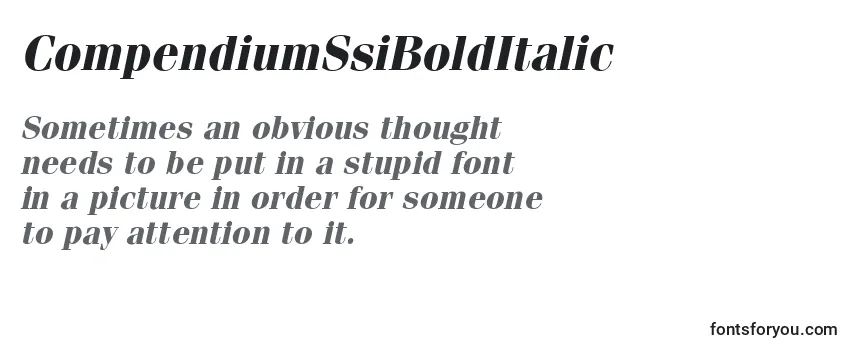 CompendiumSsiBoldItalic Font