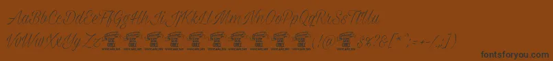 Milasianthinpersonal Font – Black Fonts on Brown Background