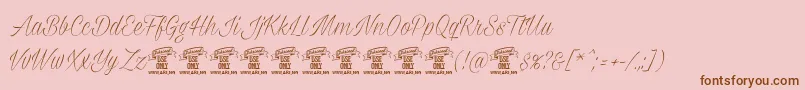 Milasianthinpersonal Font – Brown Fonts on Pink Background