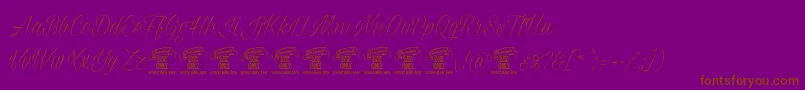 Milasianthinpersonal Font – Brown Fonts on Purple Background