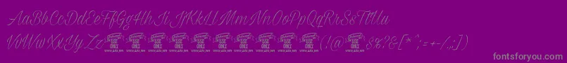 Milasianthinpersonal Font – Gray Fonts on Purple Background