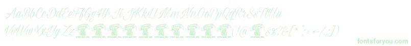 Milasianthinpersonal Font – Green Fonts on White Background