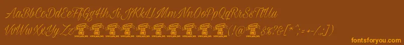Milasianthinpersonal Font – Orange Fonts on Brown Background