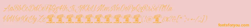 Milasianthinpersonal Font – Orange Fonts on Pink Background