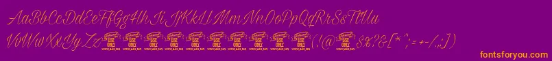 Milasianthinpersonal Font – Orange Fonts on Purple Background