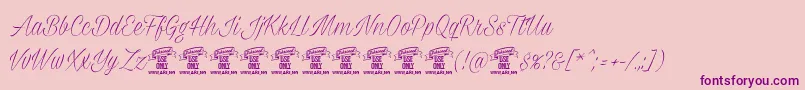 Milasianthinpersonal Font – Purple Fonts on Pink Background
