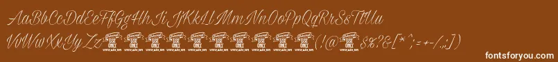 Milasianthinpersonal Font – White Fonts on Brown Background